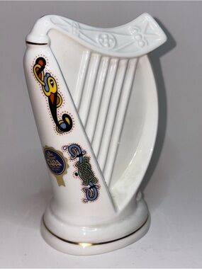 Royal Tara Bone China Harp Figurine with Trellis Galway Ireland 5.5” Celtic